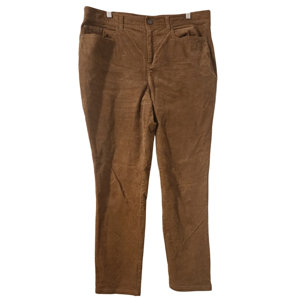 Brooks Brothers Womens Corduroy Pants Size 16 Brown Classic Fit